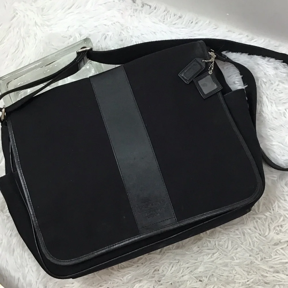 Coach Transatlantic canvas and leather messenger bag